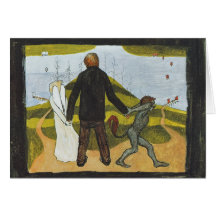 Hugo Simberg Vägskälet Tienhaarassa CC0472-kort