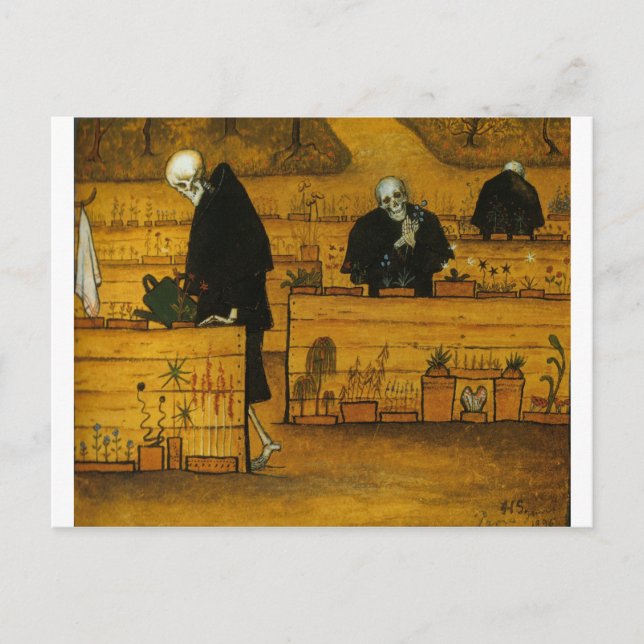 Hugo Simbergs dödsbringande trädgård Vykort (Framsida)