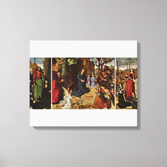 Hugo van der Goes - Portinari-Altar Overview Canvastryck (Framsida)