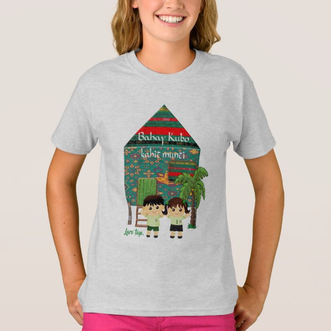 Hugot Line "Laro tayo", Bahay Kubo, Filippinerna T Shirt (Framsida)