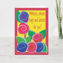 "Hugs and Kisses"-hälsningskort Helgkort