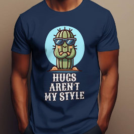 Hugs är inte min Stil Funny Cactus Inte en Kramare T Shirt