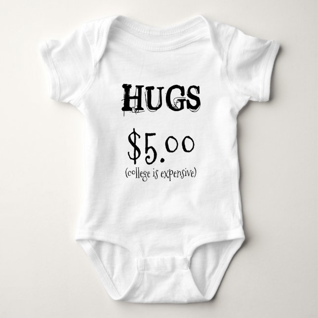 Hugs Baby Bodykostydräkt T Shirt (Framsida)