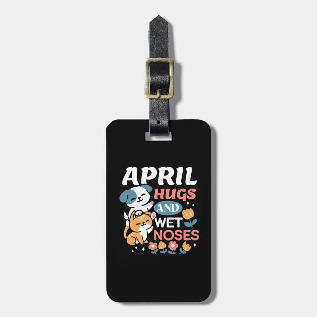 Hugs, Blöt Noses och Vår Vibes - Pets Bagagebricka (Vertikal Framsida)