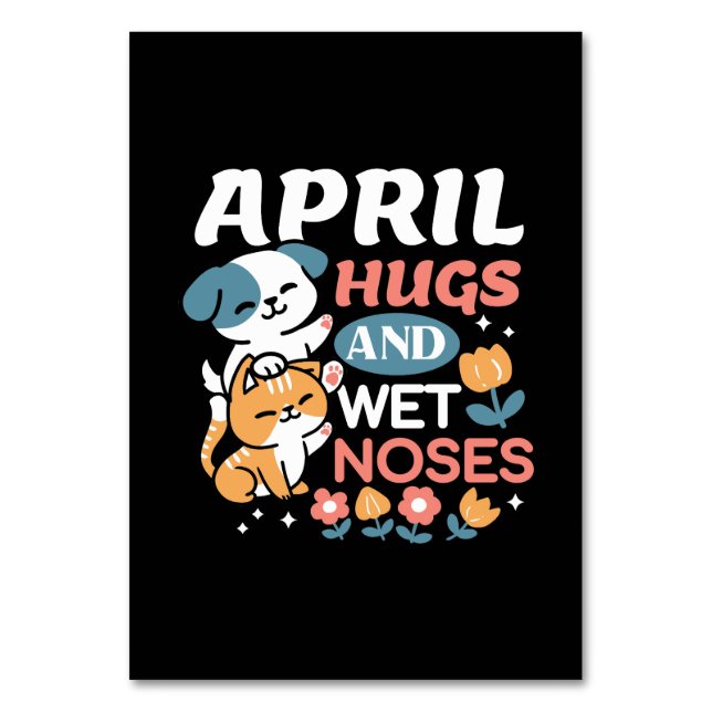 Hugs, Blöt Noses och Vår Vibes - Pets Bordsnummer (Framsidan)