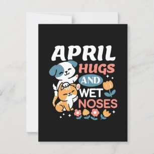 Hugs, Blöt Noses och Vår Vibes - Pets Vykort