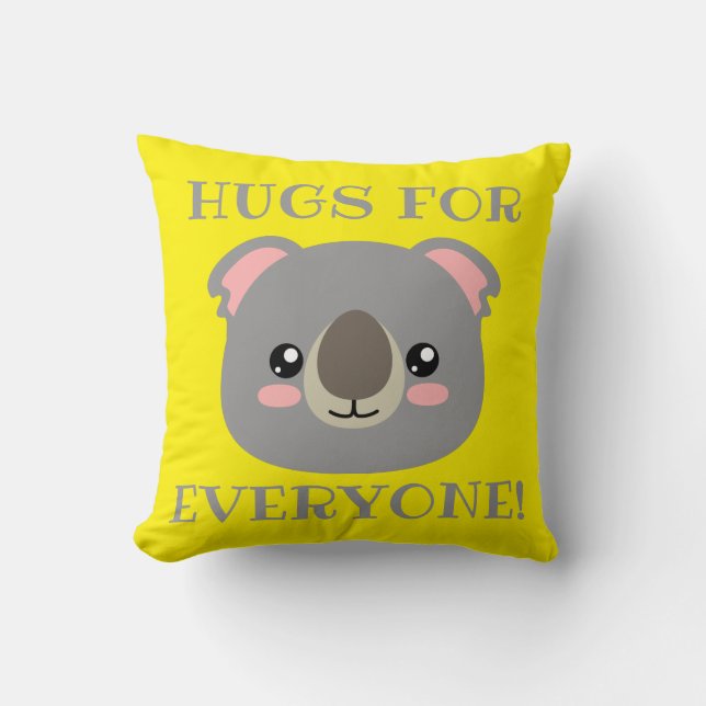 Hugs för alla! kudde (Framsida)