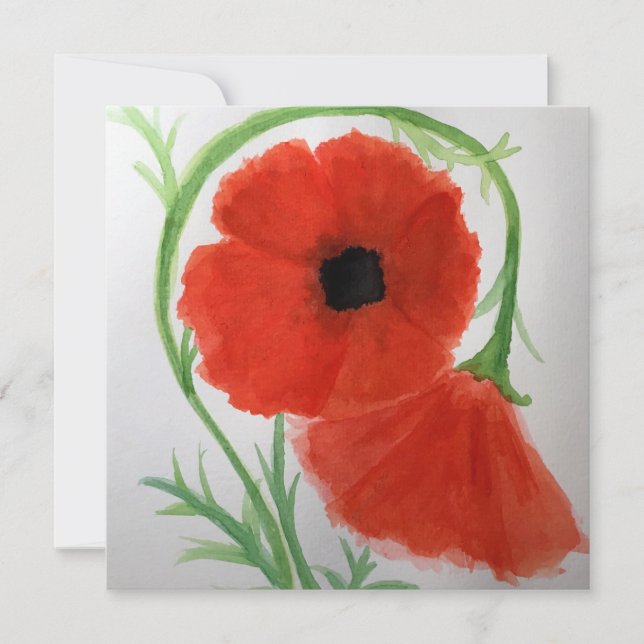 "Hugs för dig" Vattenfärgsdesign Kort (Framsida)