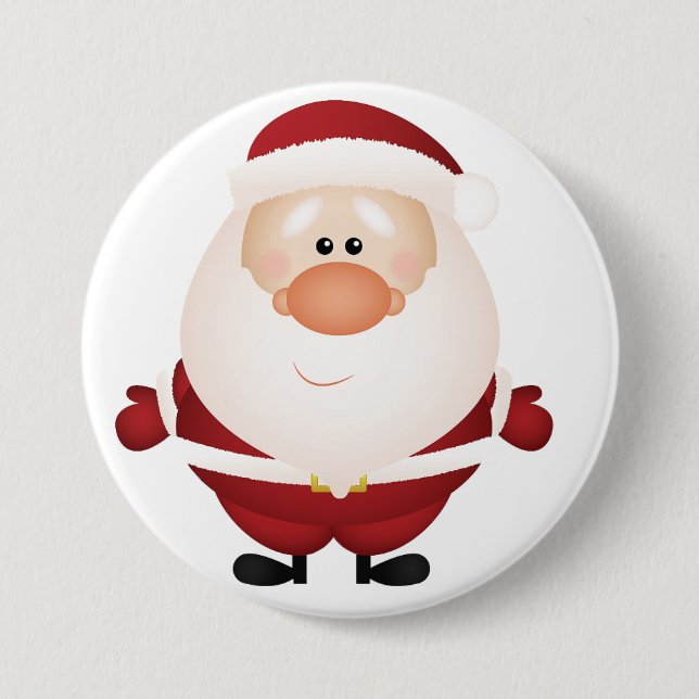 Hugs från Jultomten Button Knapp (Framsida)