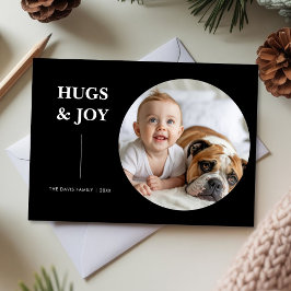 Hugs, Joy och Tassavtryck överallt, helgdag Card Julkort