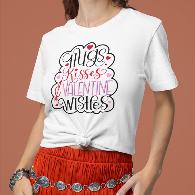 Hugs, kisses and Valentine Wishes, Hearts, Love 2  T Shirt (Skapare uppladdad)