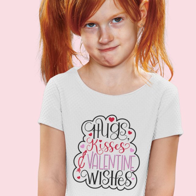 Hugs, kisses and Valentine Wishes, Hearts, Love 2 T Shirt (Skapare uppladdad)