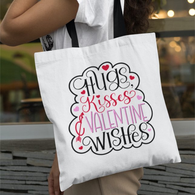 Hugs, kisses and Valentine Wishes, Hearts, Love 2  Tygkasse (Skapare uppladdad)