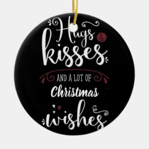 ***HUGS KISSES CHRISTMAS*** CHRISTMAS ORNATION JULGRANSPRYDNAD KERAMIK