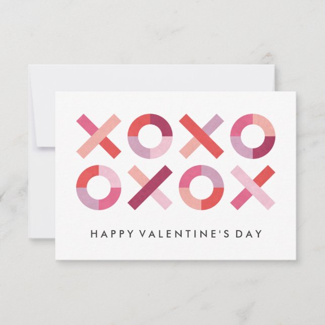 Hugs + Kisses Classroom Valentine -  Inbjudningar (Framsida)