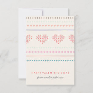 Hugs & Kisses Classroom Valentine - Ivory Inbjudningar