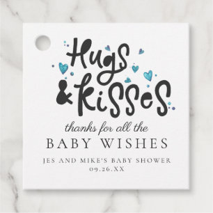 Hugs & Kisses Favorittagg för babyvisningsprogra Gåvor Etiketter