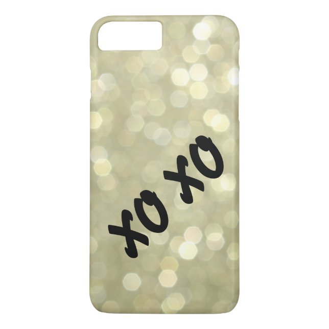 Hugs & Kisses Guld iPhone 7 Plus Fodral Case-Mate iPhone Skal (Baksida)