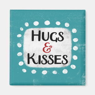 Hugs & Kisses-kylskåp, magnet