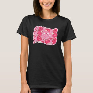 Hugs Kisses Lycklig XOXO på Retro Valentindagen T Shirt