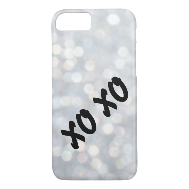 Hugs & Kisses Silver iPhone 7 Fodral Case-Mate iPhone Skal (Baksida)