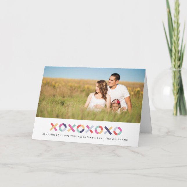 Hugs + Kisses Valentine Day Card - Powder Helgkort (Framsida)