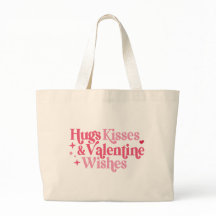 Hugs Kisses Valentine Önskemål Tote Bag
