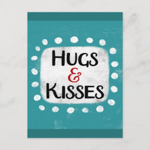 Hugs & Kisses vykort