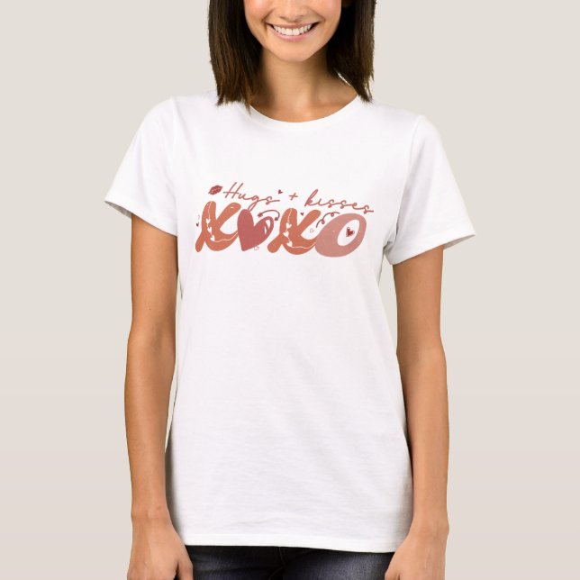 Hugs Kisses XOXO T Shirt (Framsida)
