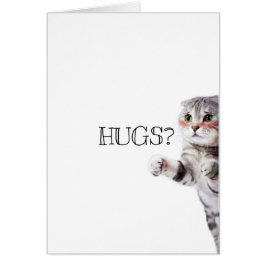 HUGS? Kitten Hälsningskort
