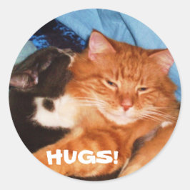 HUGS-klistermärken Runt Klistermärke