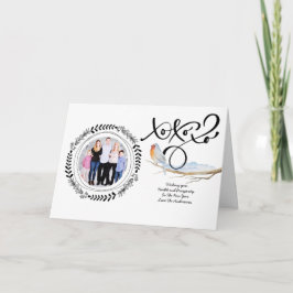 HUGS n KISSES PHOTO Julafton Card Modern Robin Helgkort
