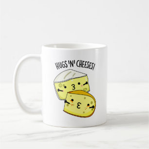 Hugs och Cheeses Funny Cheese Pun Kaffemugg