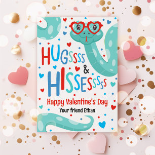 Hugs och Hisses Snake Valentine Classroom Card Inbjudningar