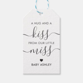 Hugs och Kiss från The Little Miss, Baby Shower Presentetikett