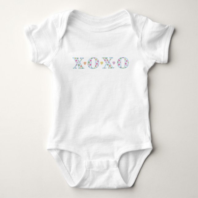 Hugs och Kisses Baby Valentine Bodykoste T Shirt (Framsida)