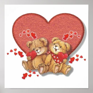 Hugs och Kisses Bears Poster