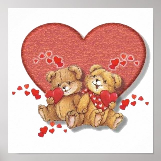 Hugs och Kisses Bears Poster (Framsidan)