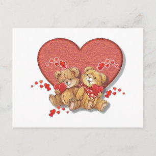 Hugs och Kisses Bears Vykort