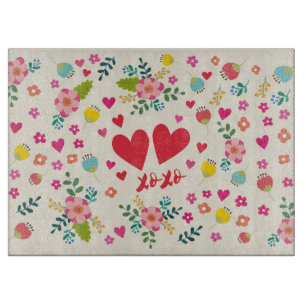 Hugs och Kisses - Blommor och hjärtan