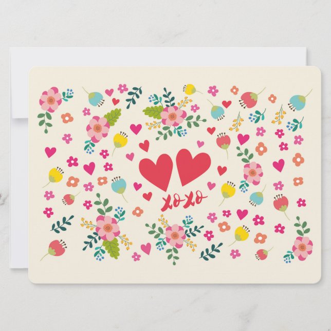 Hugs och Kisses Flowers och Hearts (Framsida)
