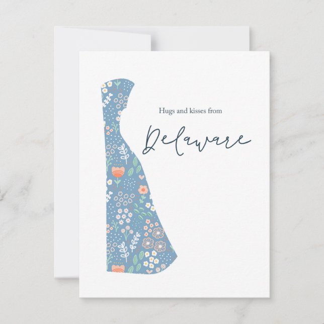Hugs och Kisses från Delaware Julkort (Framsida)