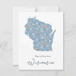 Hugs och Kisses från Wisconsin Julkort