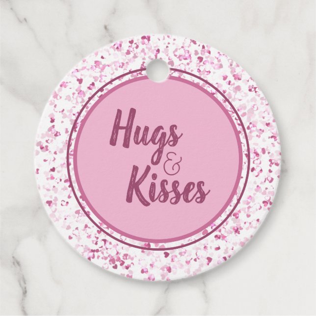 Hugs och Kisses Gåvor Etiketter (Framsida)