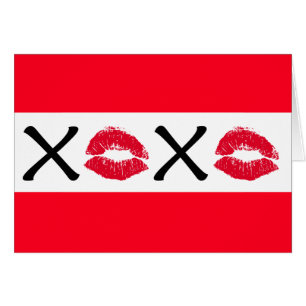 Hugs och Kisses Hälsningskort