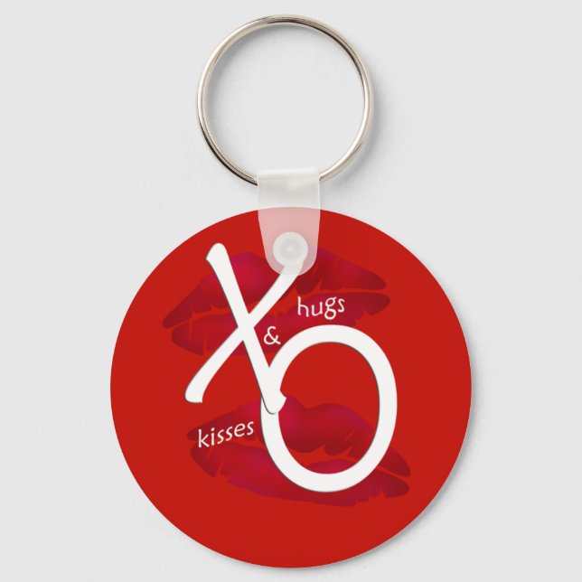 Hugs och Kisses Keychain Nyckelring (Framsida)