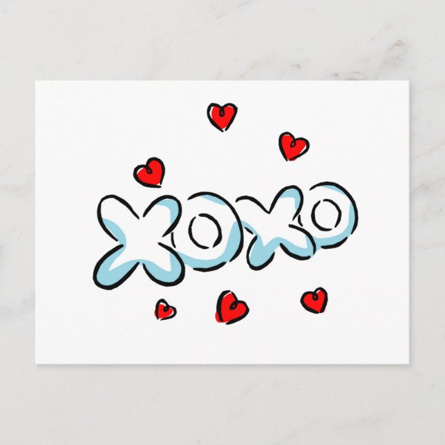 Hugs och Kisses Merchandise Vykort (Framsida)