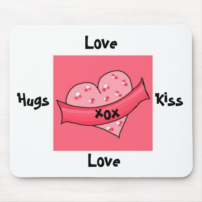 Hugs och Kisses - mousepad Musmatta (Framsidan)