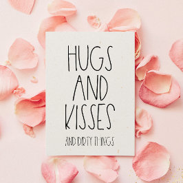 Hugs och Kisses och Dirty sak lustig Valentine's Julkort