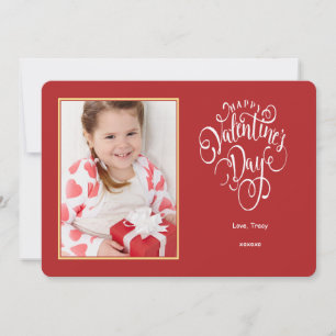 Hugs och Kisses Photo Valentine Day Card Julkort